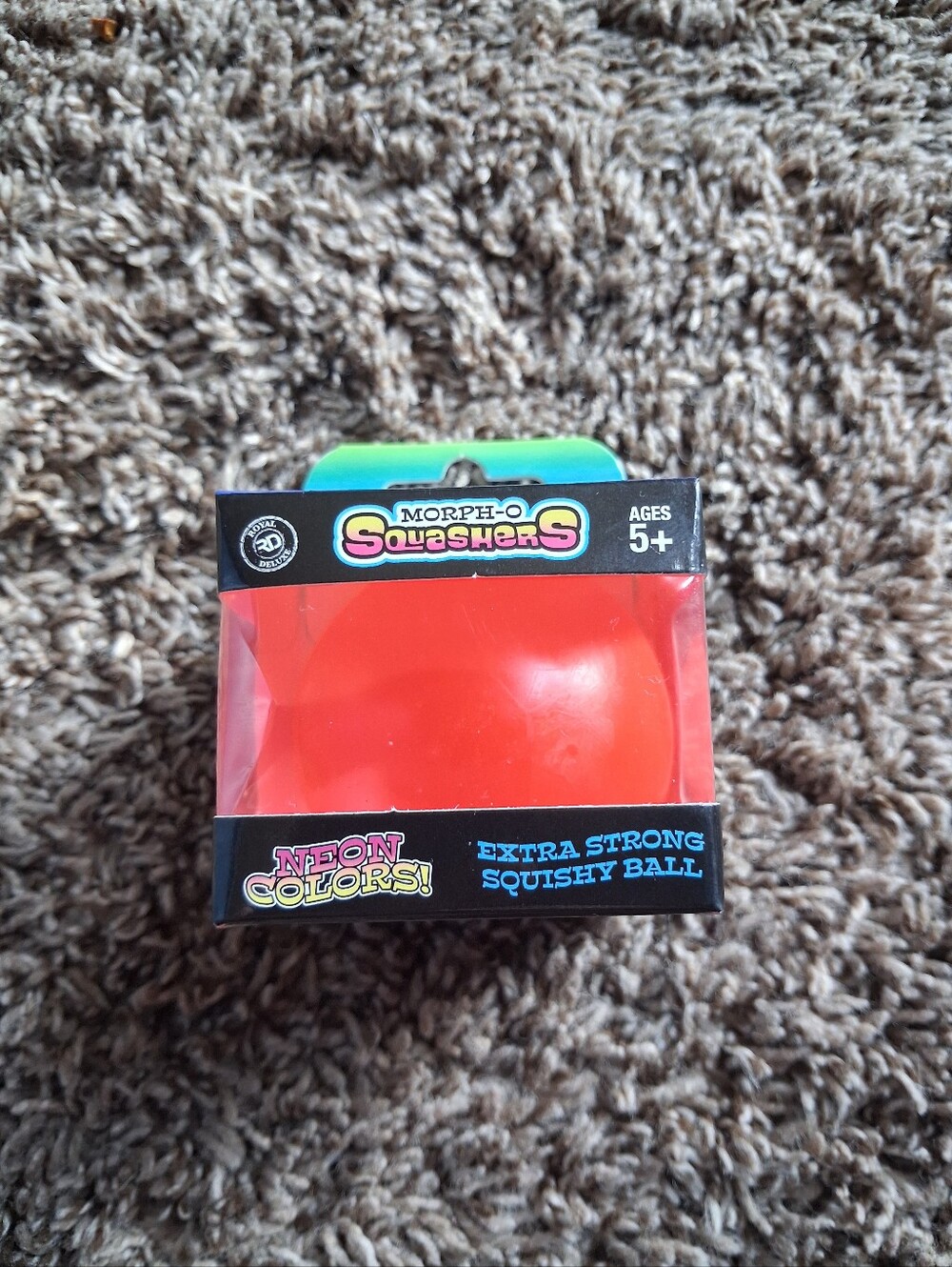 Neon Red Extra Strong Squishy Ball Amazing Squish An Stretch